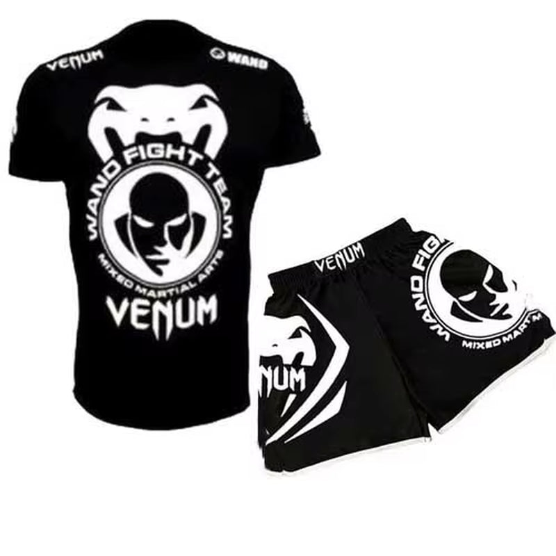 Short Sleeved Boxing Pants Set MMA Men'S and Women'S Outdoor Sports Casual Fashion Trend Comfortable Quick Drying Adult