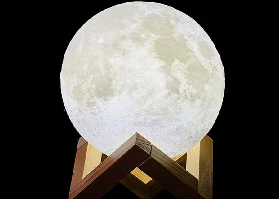 Dropship 3D Print Rechargeable Moon Lamp LED Night Light Creative Touch Switch Moon Light for Bedroom Decoration Birthday Gift