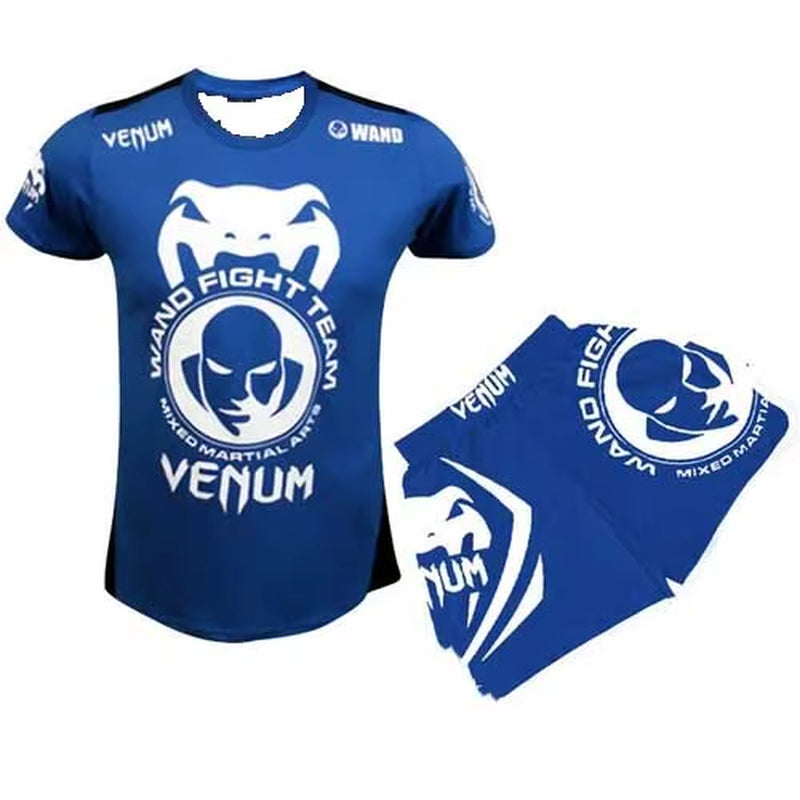 Short Sleeved Boxing Pants Set MMA Men'S and Women'S Outdoor Sports Casual Fashion Trend Comfortable Quick Drying Adult