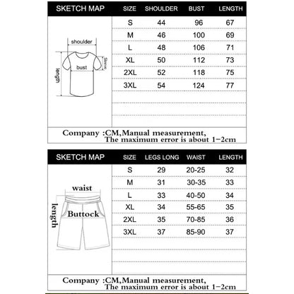 Short Sleeved Boxing Pants Set MMA Men'S and Women'S Outdoor Sports Casual Fashion Trend Comfortable Quick Drying Adult